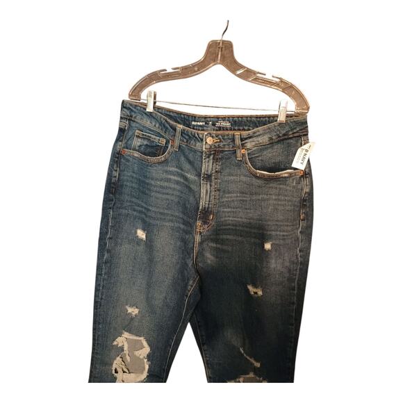 Old Navy O.G. Straight High Rise Ankle Raw Hem‎ Ripped Women's Size 16 Tall #3 - Picture 5 of 11